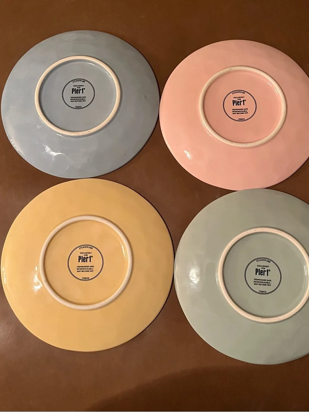Pier 1 Floral Decorative Stoneware Plates - Set of 4